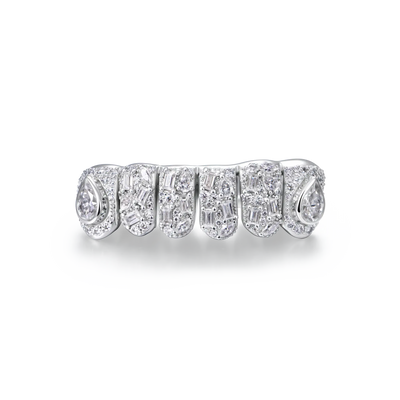 Custom-Cut Mixed-Stone Grillz