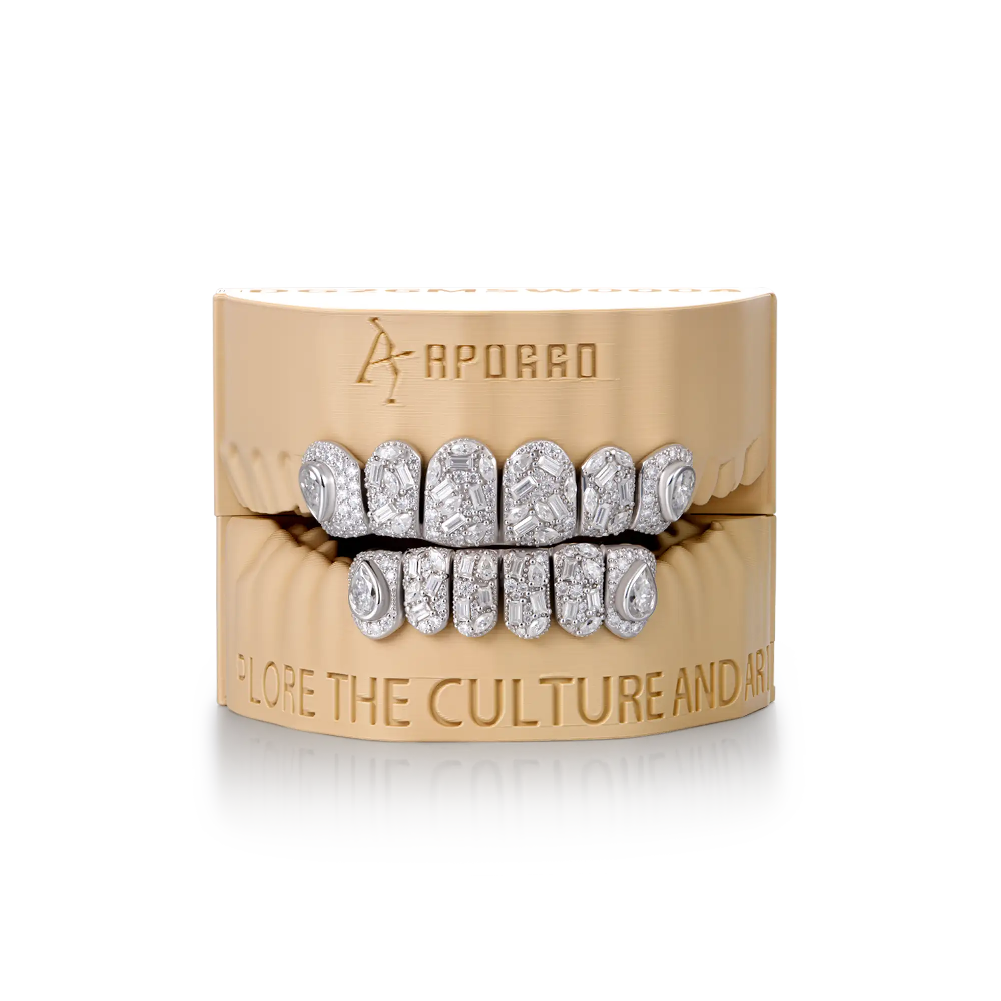 Custom-Cut Mixed-Stone Grillz