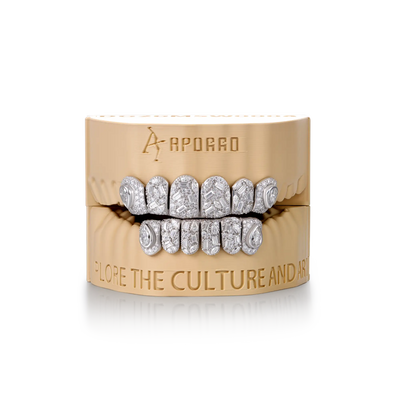Custom-Cut Mixed-Stone Grillz