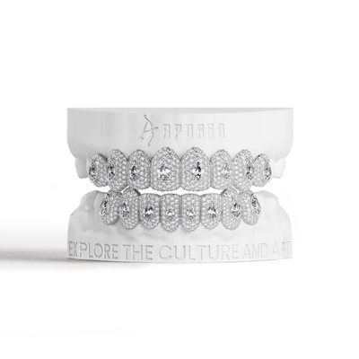 Custom Pear-Cut Full-Pavé Grillz