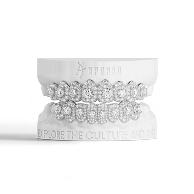 Custom Center Stone in a Full-Pavé Setting Grillz