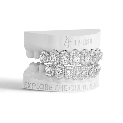 Custom Center Stone in a Full-Pavé Setting Grillz