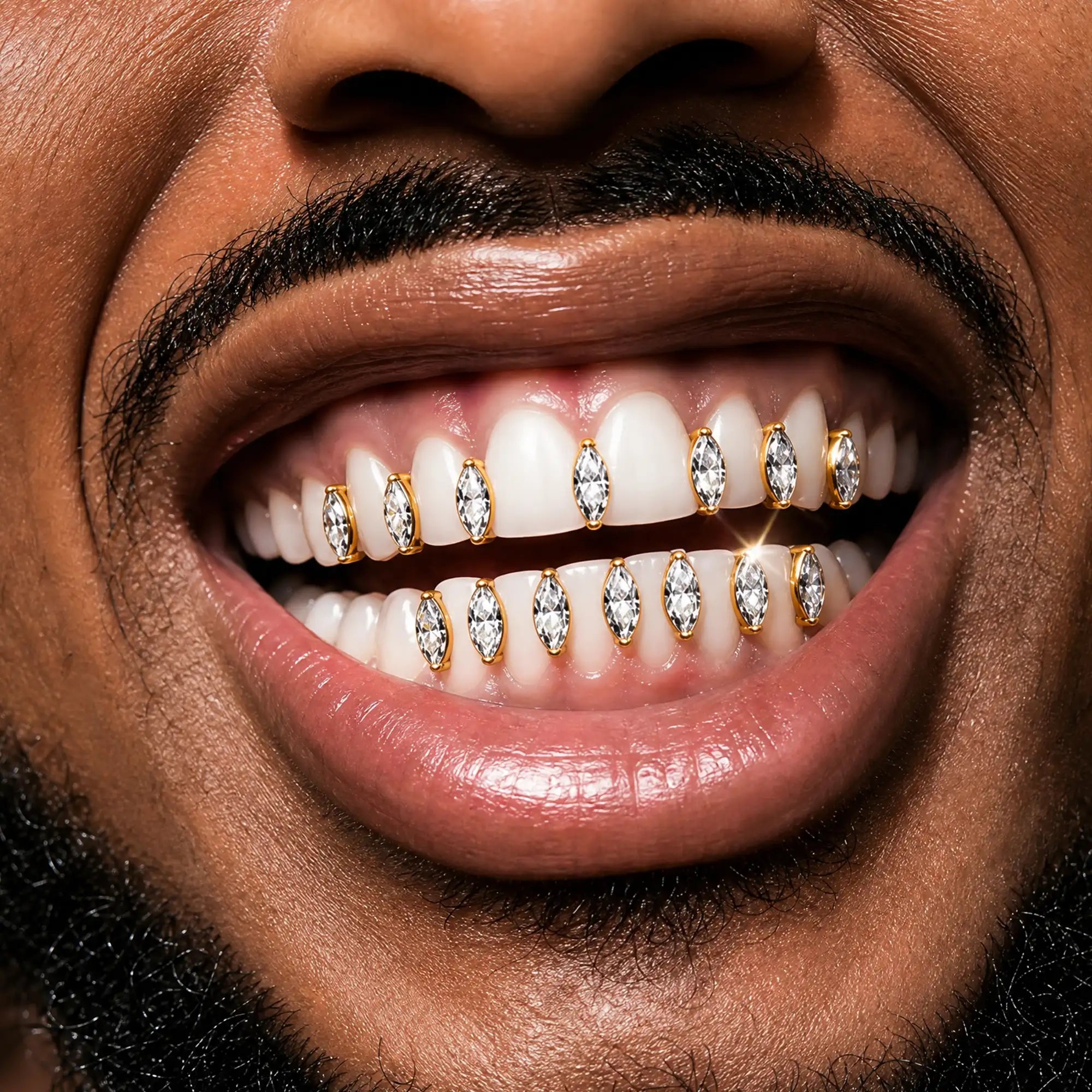 Custom Marquise Blade Gap Grillz