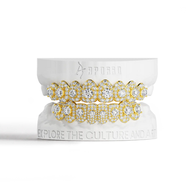 Custom Center Stone in a Full-Pavé Setting Grillz