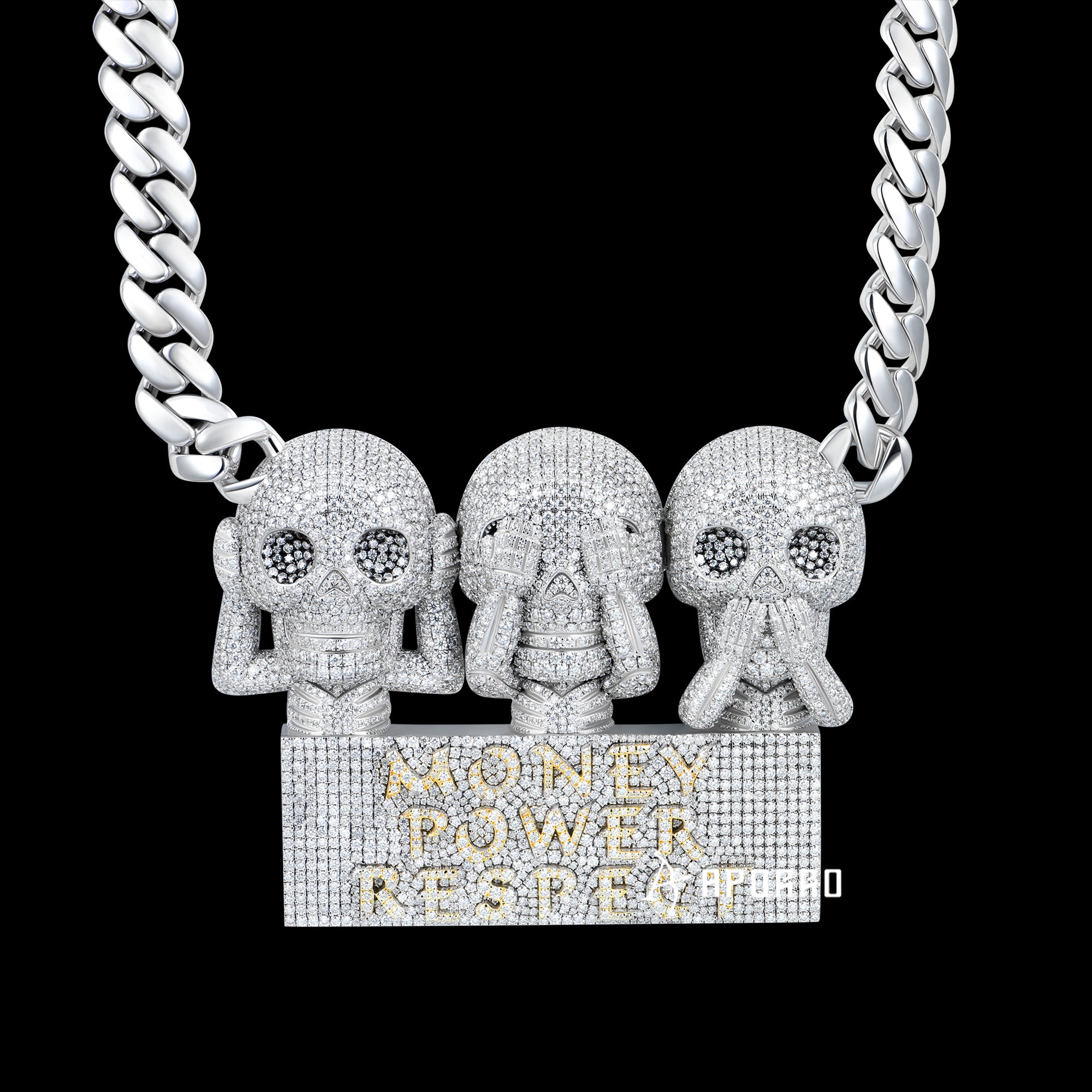 APORRO Premium Skulls Necklace Custom Design Deposit