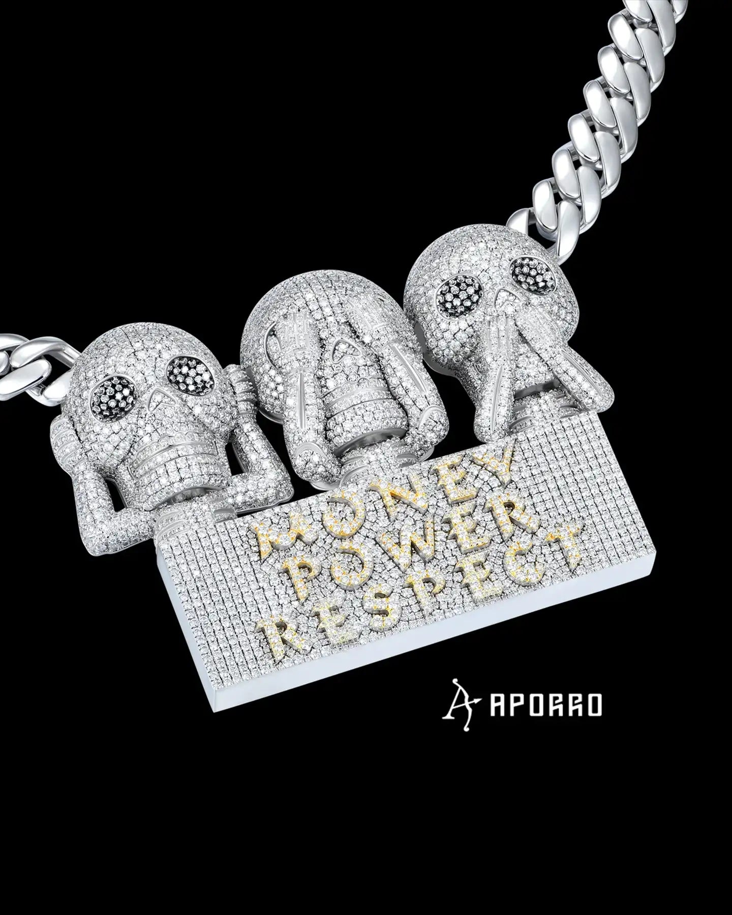 APORRO Premium Custom Skulls Necklace