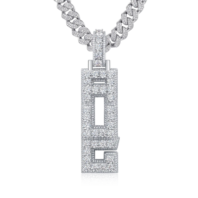 Custom Radiant Layers Vertical Letter Pendant