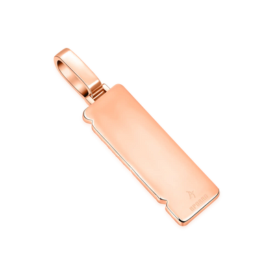 Custom Iced Mix-cut Vertical Pendant