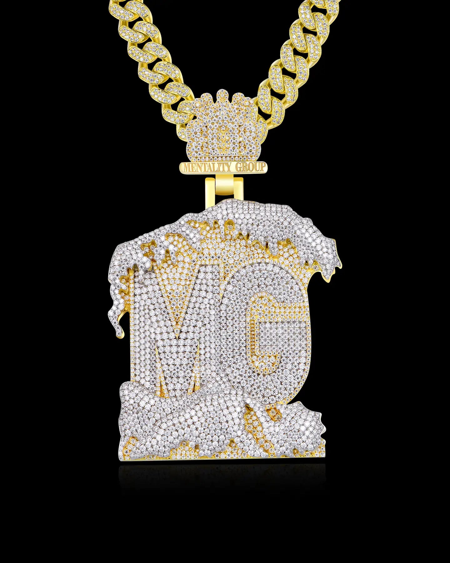 APORRO Premium Custom Two Rows Letters Pendant