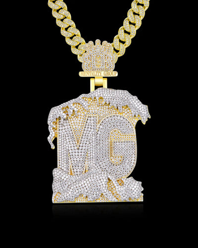 APORRO Premium Custom Two Rows Letters Pendant