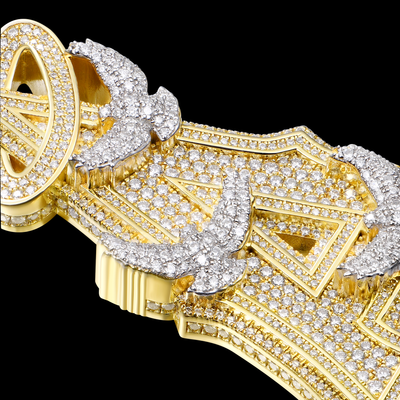 APORRO Premium Custom Fully Iced Out Letter A Pendant