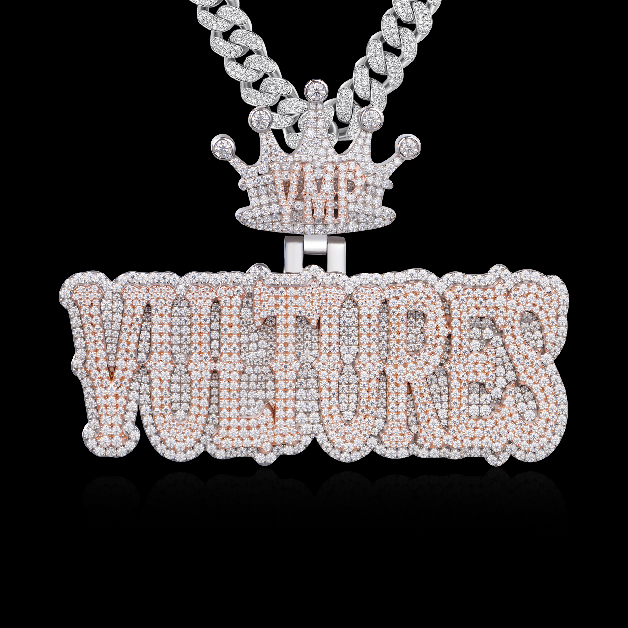 APORRO Premium Custom 2.5inches Iced VVS Moissanite Name Pendant