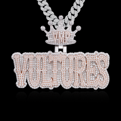 APORRO Premium Custom Two Tones Iced Name Pendant