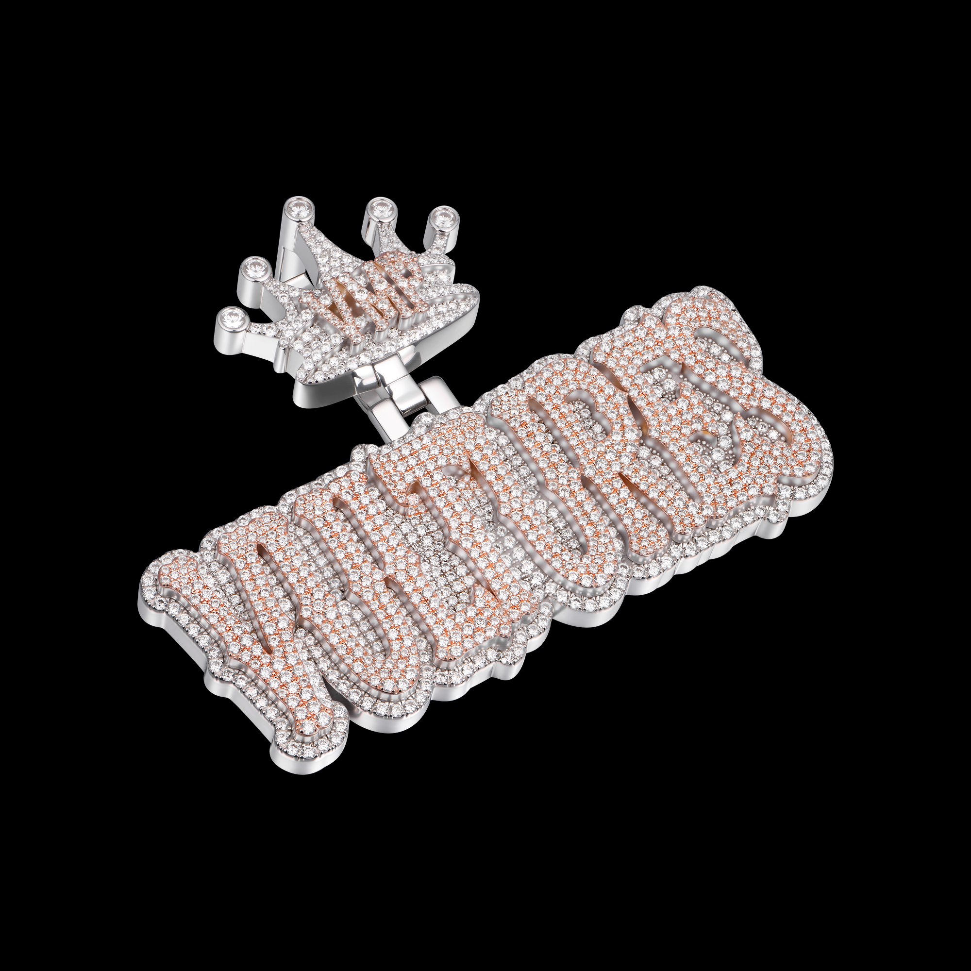 APORRO Premium Custom Two Tones Iced Name Pendant