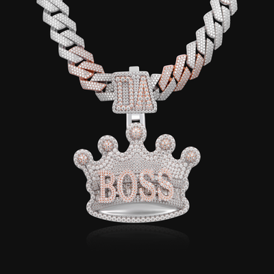 APORRO Premium Custom 3D Iced Crown Pendant