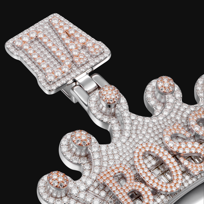 APORRO Premium Custom 3D Iced Crown Pendant