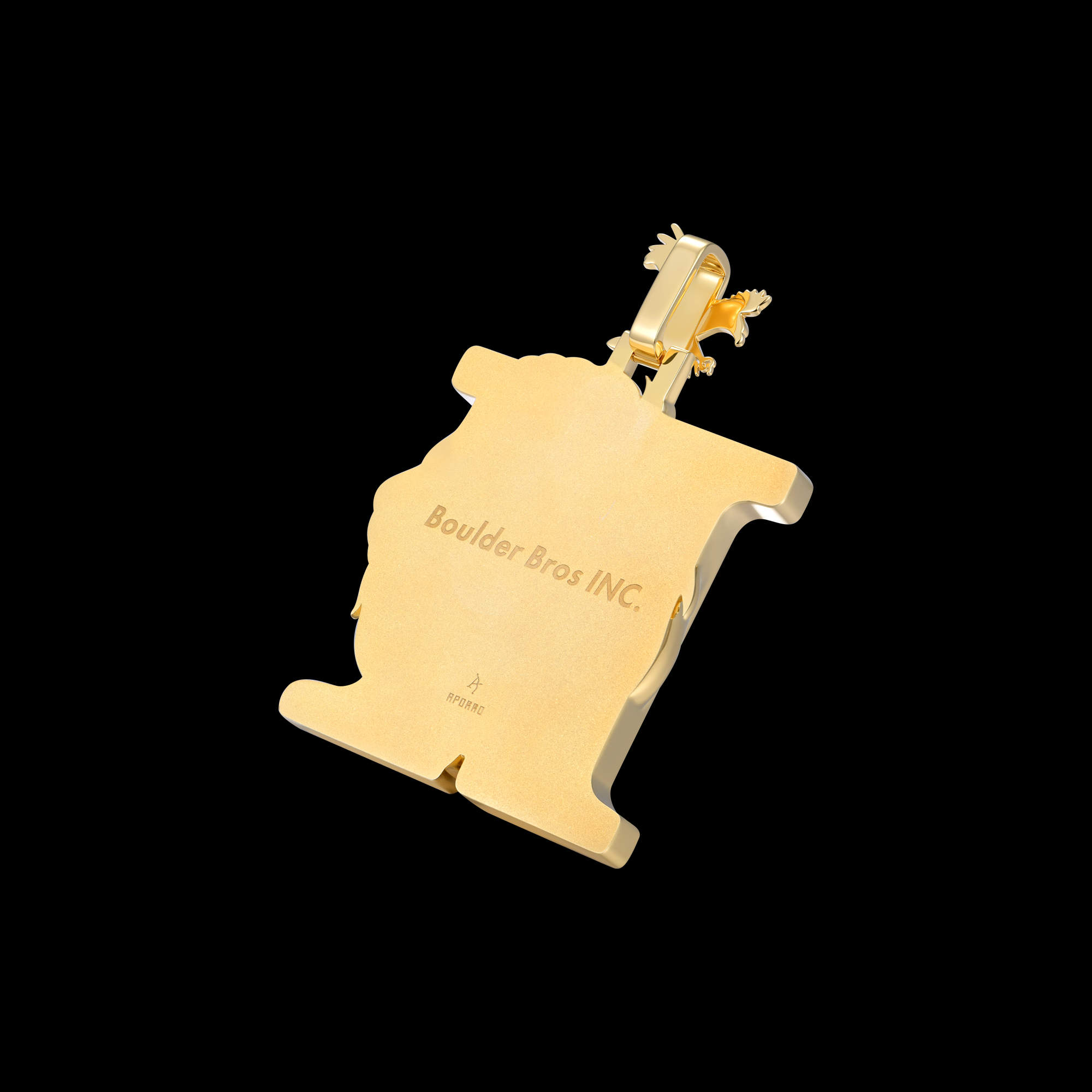 APORRO Premium Custom Iced Letter K Pendant With Baguette Cut Stones