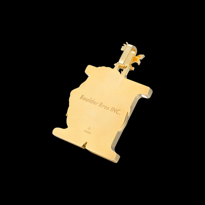 APORRO Premium Custom Iced Letter K Pendant With Baguette Cut Stones