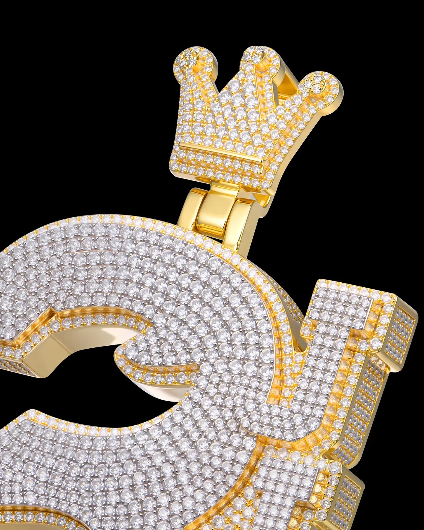 APORRO Premium Custom Fully Iced Number 3 Pendant