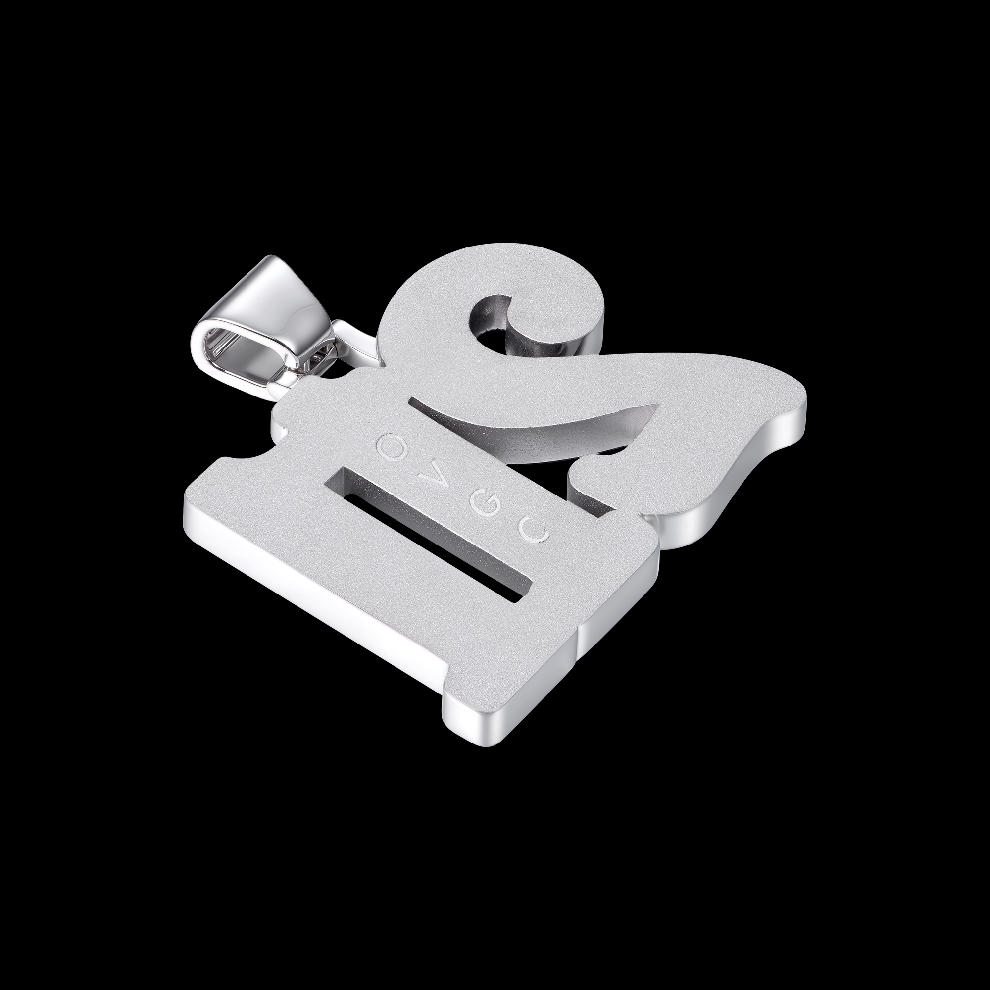 APORRO Premium Custom Baguette Cut Letters Pendant
