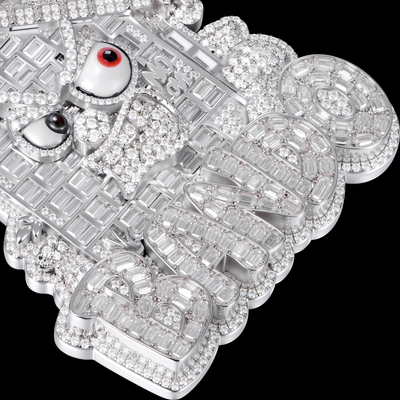 APORRO Premium Custom Iced Trap House Pendant With Baguette Stones