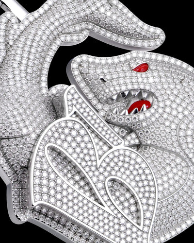 APORRO Premium Custom 3D Iced Shark Pendant