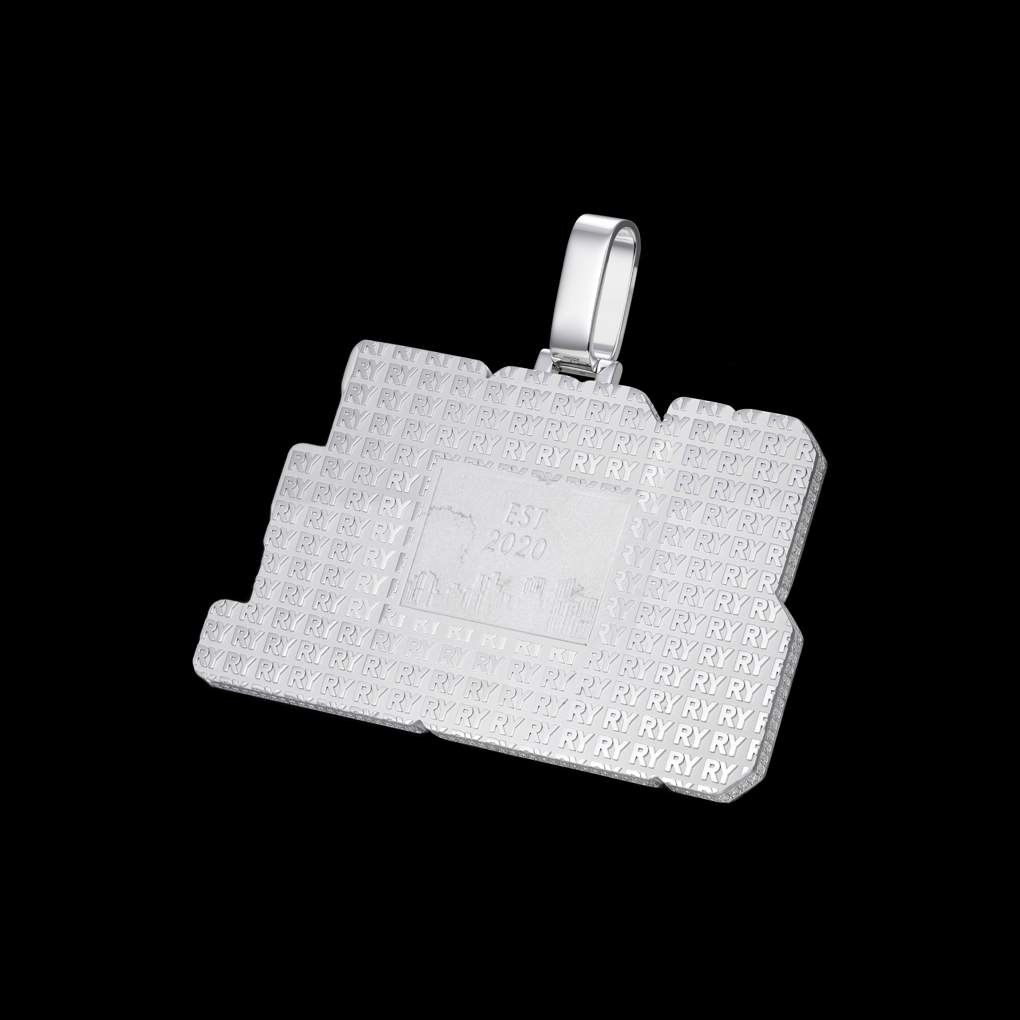 APORRO Premium Custom Iced Letters Pendant With Emerald Cut Diamonds