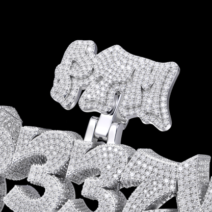 APORRO Premium Custom Fully Iced Graffiti Font Pendant