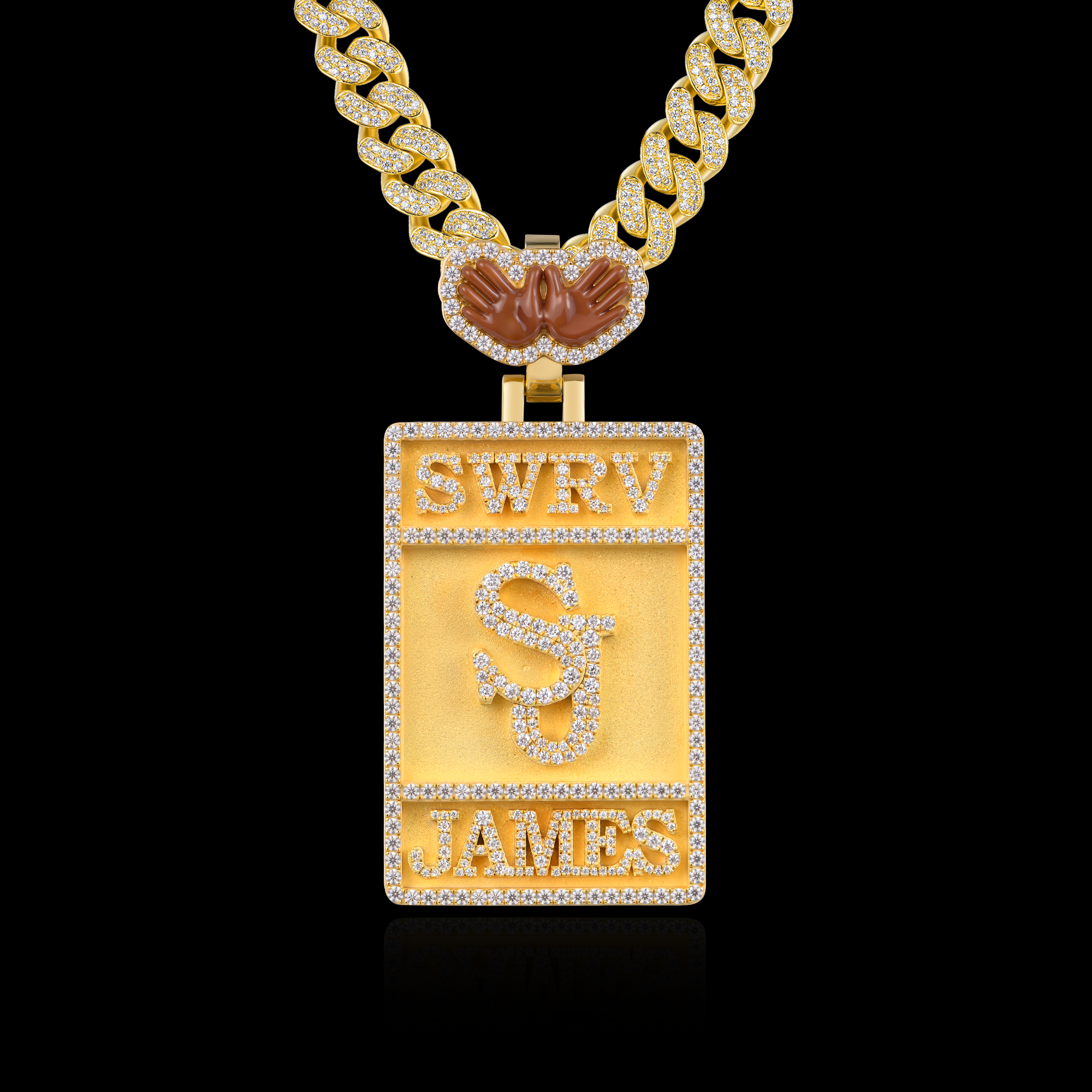APORRO Premium Custom 3D Iced Dogtag pendant