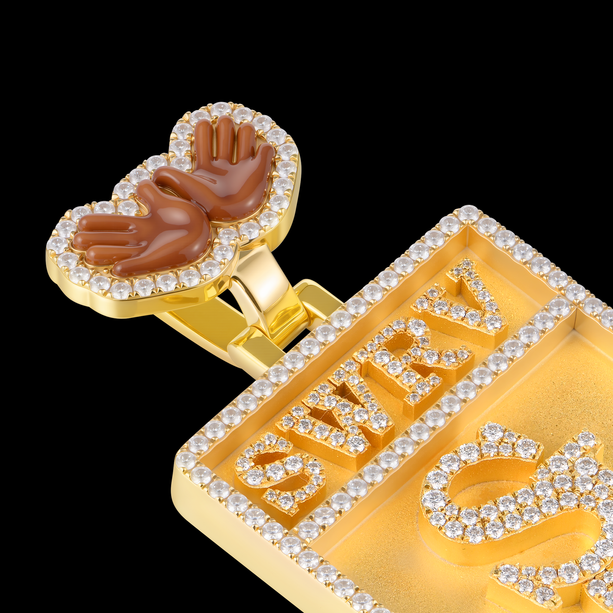 APORRO Premium Custom 3D Iced Dogtag pendant