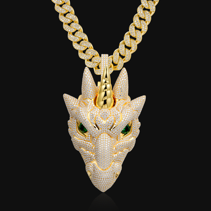 APORRO Premium Custom Buss down 3D Dragon Head Pendant