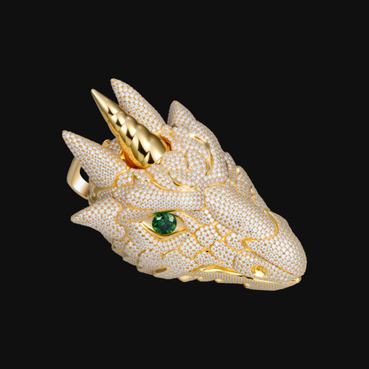 APORRO Premium Custom Buss down 3D Dragon Head Pendant