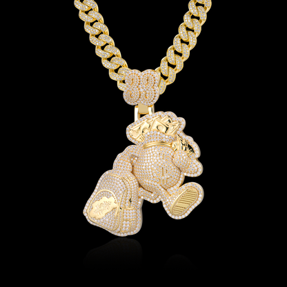 APORRO Premium Custom 3D Iced Money Bag Logo Pendant