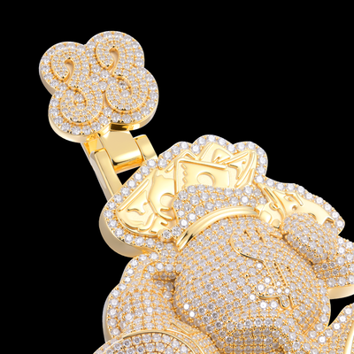 APORRO Premium Custom 3D Iced Money Bag Logo Pendant