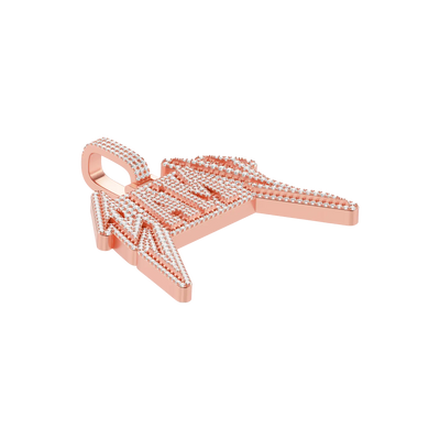 Custom Lightning Font Pendant