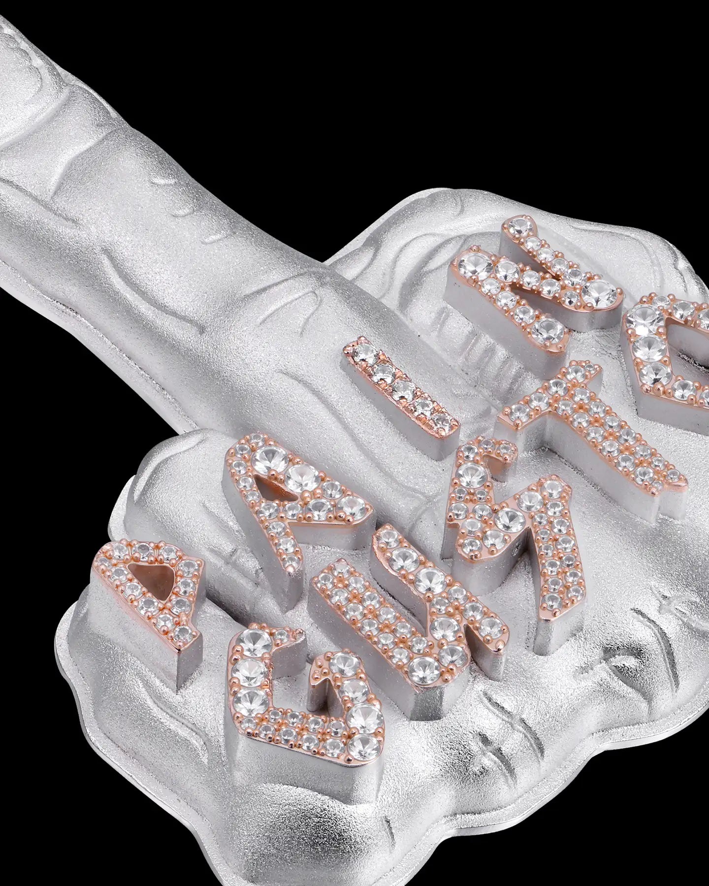 APORRO Premium Custom Iced 3D Hand Sign Pendant