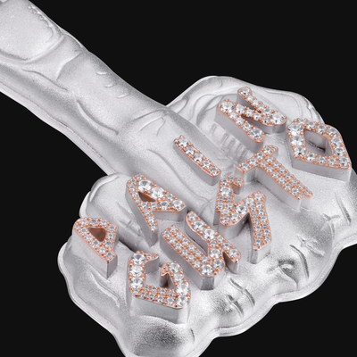 APORRO Premium Custom Iced 3D Hand Sign Pendant