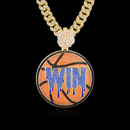 APORRO Premium Custom 3D Iced Basketball Pendant