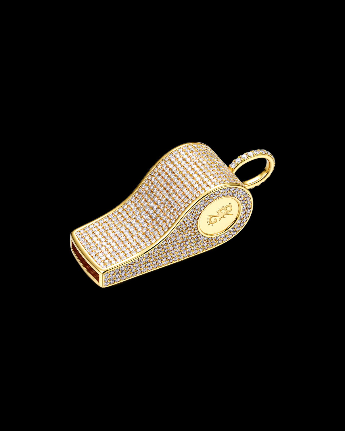 APORRO Premium Custom Fully Iced Whistle Pendant – Functional & Customizable