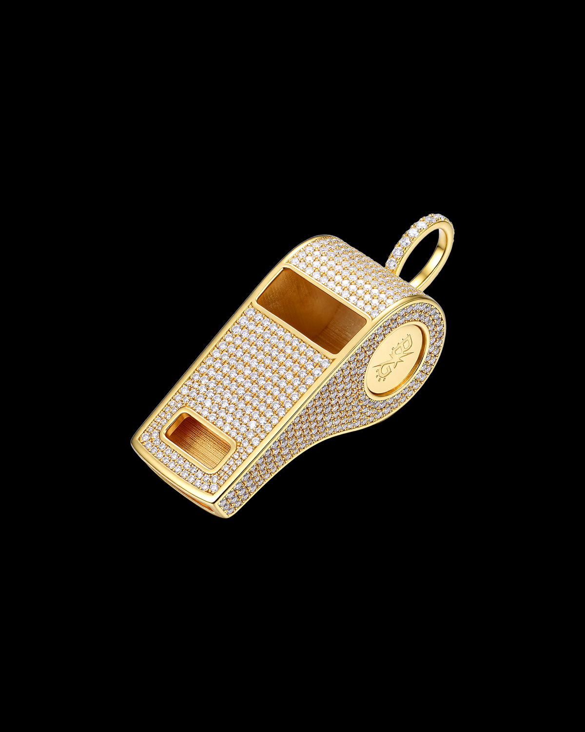 APORRO Premium Custom Fully Iced Whistle Pendant – Functional & Customizable