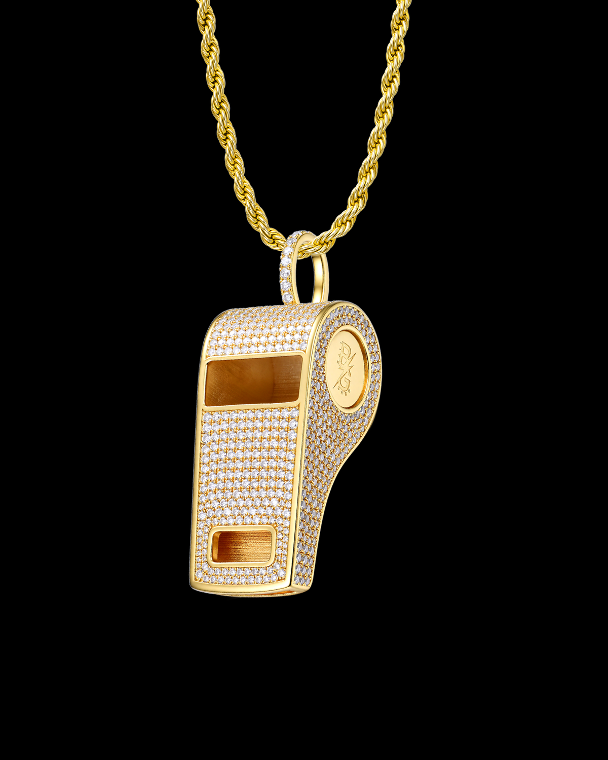 APORRO Premium Custom Fully Iced Whistle Pendant – Functional & Customizable