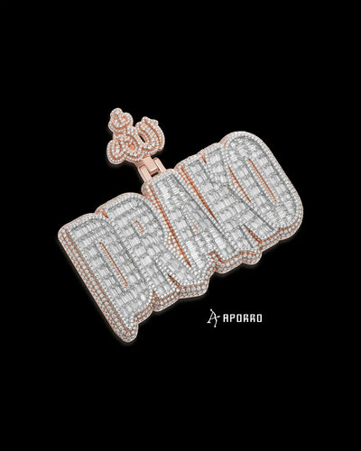 APORRO Premium Custom Drip Iced Emerald Cut Name Pendant