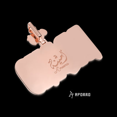 APORRO Premium Custom Drip Iced Emerald Cut Name Pendant