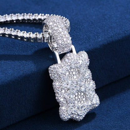 Custom Shaped Diamond Double-Layer Pendant - 35mm