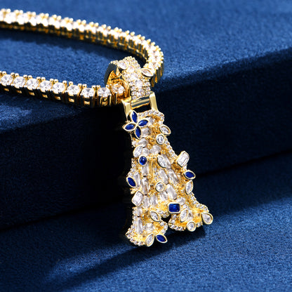 Custom Colored Bosox Font Pendant