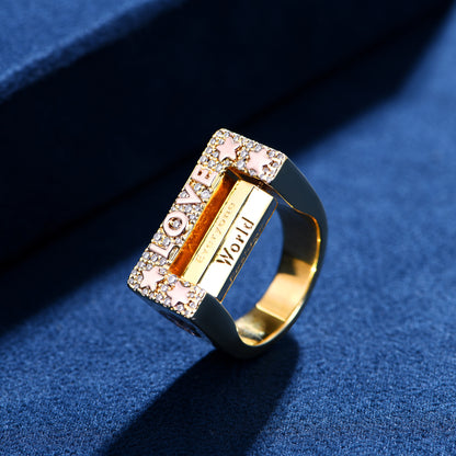 Custom "Love" 6-Sided Spinning Ring