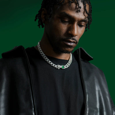 WONG Ⅱ Ridge Iced Out Cuban Chain - 12mm
