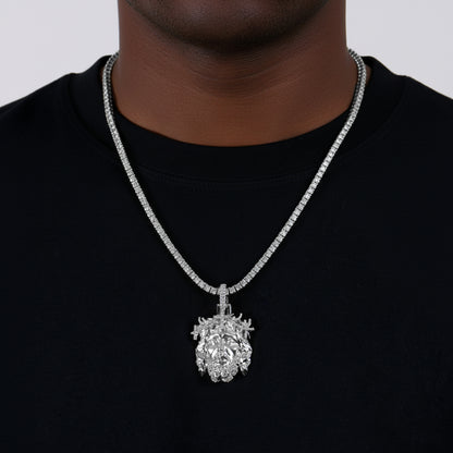 Ice Divine Shine Jesus Pendant & Chain Set