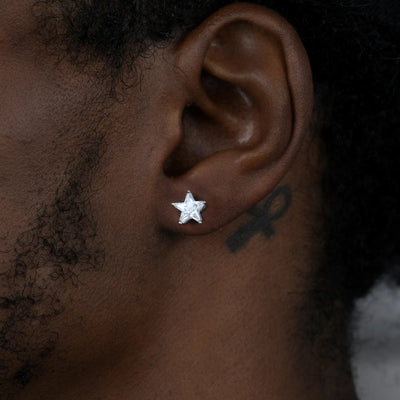 Moissanite S925 Pentagram Stud Earrings