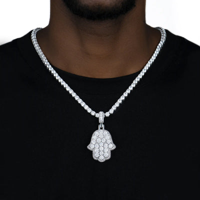 Brilliance Layered Hamsa Pendant